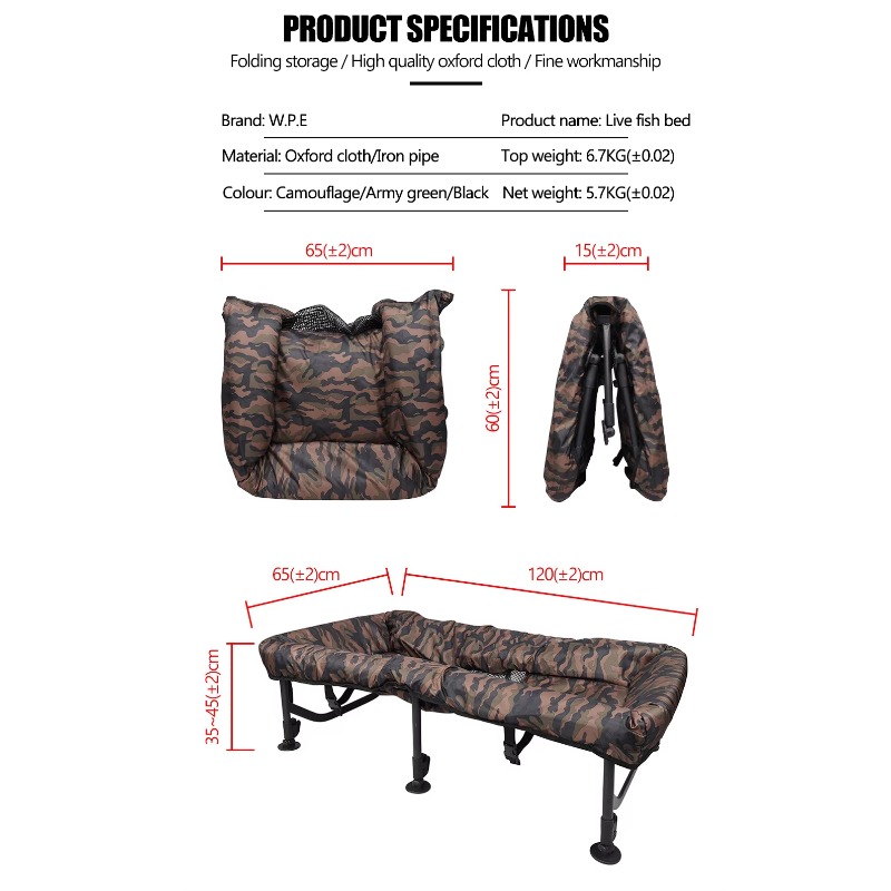 Oxford-doek stalen buis 120cm  - Fishing Equipment Carp recensie en prijs